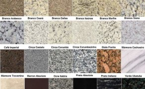 Tabela de Materiais – Mármore e Granito